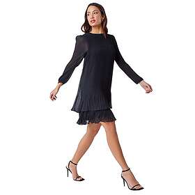 Roman Pleated Frill Hem Swing Kjole