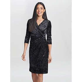 Gina Bacconi Shannon Velvet Wrap Knot Dress