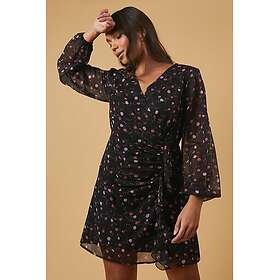 Oasis Petite Occasion Floral Ruffle Wrap Mini Dress