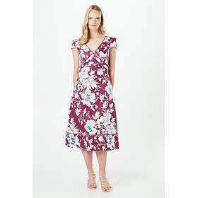 Oasis Floral Lace Trim Ottoman Midi Dress