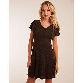 Blue Vanilla Lurex Flutter Sleeve Mini Dress