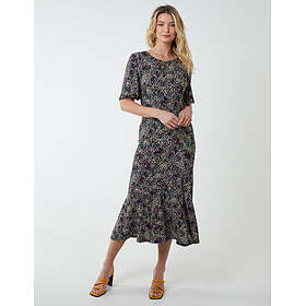 Blue Vanilla Angel Sleeve Tiered Midi Dress