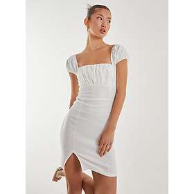 Pink Vanilla Tie Back Puff Sleeve Mini Dress