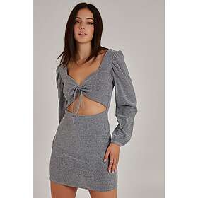 Pink Vanilla Puff Sleeve Cut Out Dress