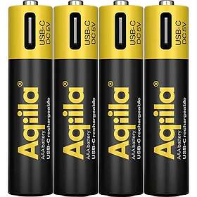 Aqiila AAA USB-C Uppladdningsbart 600 mAh 4-pack