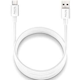 NGS ZYRO-ACWHITE USB-A vers USB-C 1m