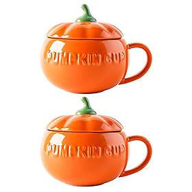 RVUEM Halloween Pumpa Koppar Keramiska Muggar