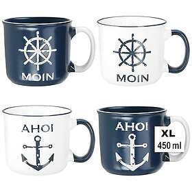 COM-FOUR Keramisk Mugg 45cl 4-pack