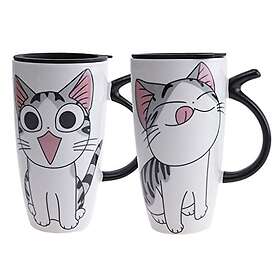 lachineuse Kawaii Cat Mugg 60cl 2-pack