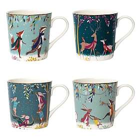 Sara Miller London Woodland Tales Mug 4-pack