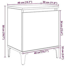 vidaXL 875107 Nattduksbord 40x50cm