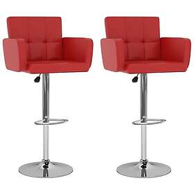 vidaXL Set med 2 Barstolar Konstläder 323655