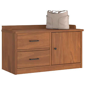 vidaXL SANDNES Hallbänk 87x40x50cm Massiv Trä Furu 4010463