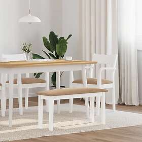 vidaXL Bänk 90cm Massivt Gummiträ 4102600