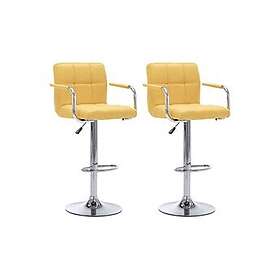 vidaXL 2 st Barstolar Tyg 283426