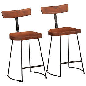 vidaXL Barstoler 2 stk 49x43x79cm Massivt Tre Mango 4013526