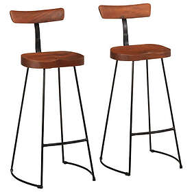 vidaXL Set of 2 Bar Stools 49x43x103cm Solid Wood Mango 4013524