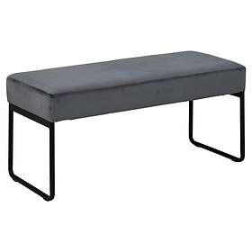 ACT NORDIC Xenia Benk 95x38cm Mørkegrått Stoff og Svart Metall 85488
