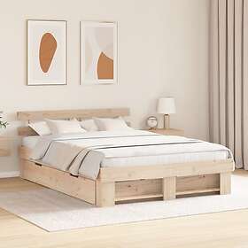 vidaXL Sängram med huvudgavel med låda Bed Frame 3382268 160x200cm