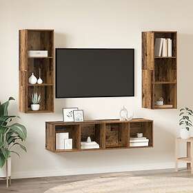 vidaXL 3393129 Ensemble Meuble TV Mural 3 pcs Bois d'ingénierie