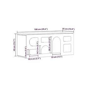 vidaXL 891267 TV Cabinet 100x35x40cm