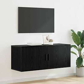vidaXL 881155 Wall-mounted TV Storage Black Oak 100 x 34,5 x 40 cm