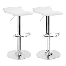 Woltu Justerbar Barstol Set om 2 Konstläder och Metall 67-530K-SVN4
