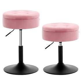 Woltu Set med 2 Sminkbordsstol med Förvaring Sammet BH329rs-2