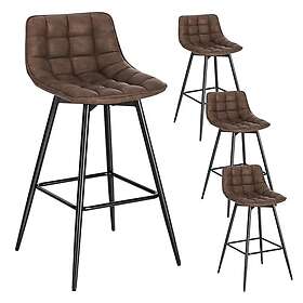 Woltu Set med 4 Barstolar BH249br-4