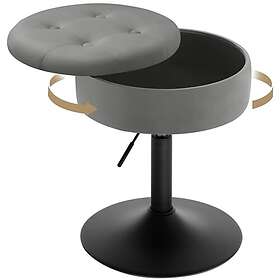 Woltu Snurrbar Barstol 49.5x65cm Sammet BH329dgr-1