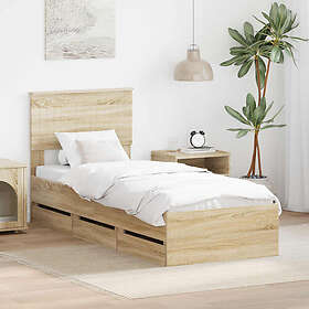 vidaXL Sängram 3410758 75x190cm