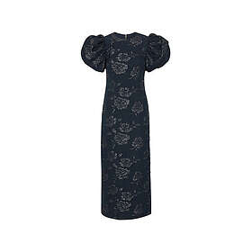 Rotate Jacquard Puff Robe Midi