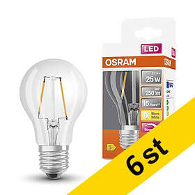 Osram E27 A60 2700K 250lm 2.2W 6-pack