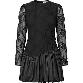 Stine Goya Balloon Långärmad, smockade blommor, kort klänning