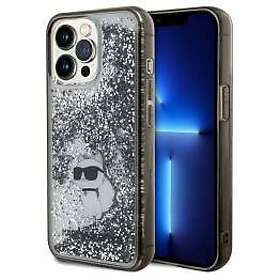 Karl Lagerfeld Fodral med flytande glitter och Choupette för iPhone 13 Pro