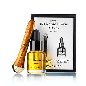 RAAW Alchemy Gold Drops Ansiktsolje & Kansa Mini Ansiktsverktøy Gaveeske 15 ml +
