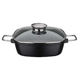 GSW Fyrkantig Gryta Gourmet Granit, Aluminium, Svart 28 x 8,5cm 414579