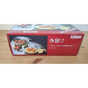 Simax Glass Round Casserole Dish 1.0L 2-pack