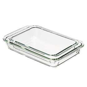 AmazonBasics Glass Rectangular Casserole Dish 3L 1.5L 2-pack