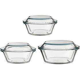 Premier Housewares Borosilicate Glass Casserole Dish 3-pack