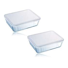 Pyrex Cook & Store Glass Rectangular Baking Dish 1.5L 2-pack
