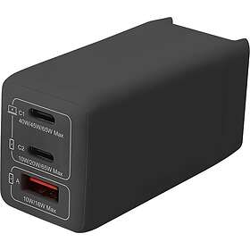 Logik L65TGAN26E GaN Reseadapter med 3 portar 65W