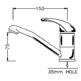 Elettrogas Aravon Short Köksblandare 2424334 (Silver)