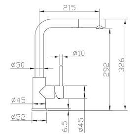 CARESSI Basic line Köksblandare 199384 (Krom)