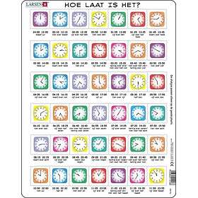 Larsen Jigsaw Puzzle Learning to Tell Time - What Time is it 42 Pieces