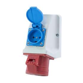 Garo Vägguttag 5-polig Jordad UI 416-6 S+ RU/UIFD