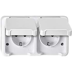 Merten AQUASTAR Wall Socket 2-way Ungrounded 1629096