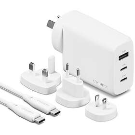 Cygnett CY4771PDWCH Voyager Multiport GaN Travel Wall Charger with USB-C Cable 6