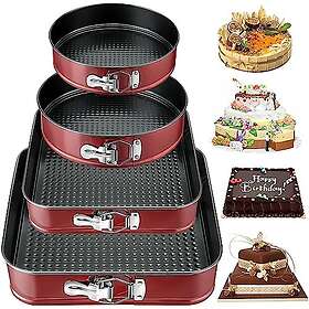 FAMKEEP Kakformar Rund Kakform 6"/ 8"/ 9"/10" 4-pack