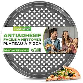 Nutrichef Pizzapanna Kolstål Pizzapanna 30cm